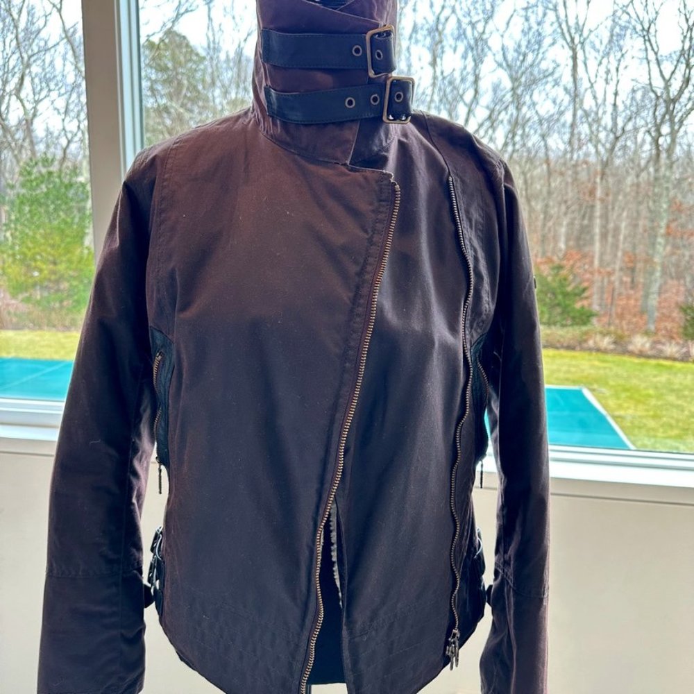 BARBOUR JACKET: Ordinance Waxed Cotton Aviator Jacket